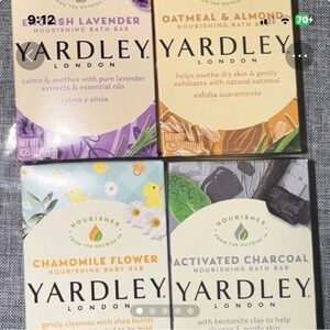 Variety 4 Pack bundle Yardley London Moisturizing Bar Soaps lavender oatmeal